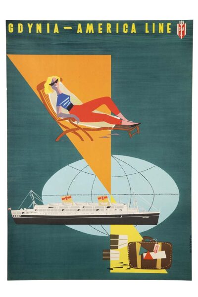 Plakat turystyczny Gdynia-America Line M/S Batory