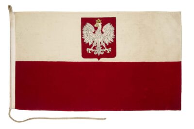 Bandera z polskiego statku handlowego s/s „Kraków”